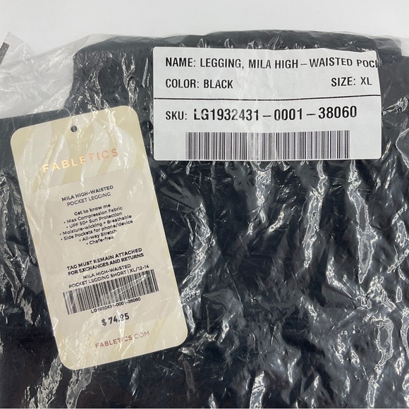 Fabletics NWT RARE Mila High-Waisted Pocket Legging PowerHold Short 3/4 XL 12-14 - Picture 11 of 12